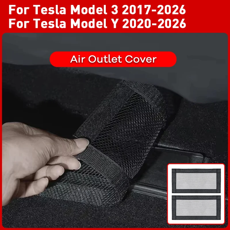 Air Outlet Cover For Tesla Model 3 Y Under Seat Anti-Blocking Dust Protective Net Car Styling Interior Modification Accessories