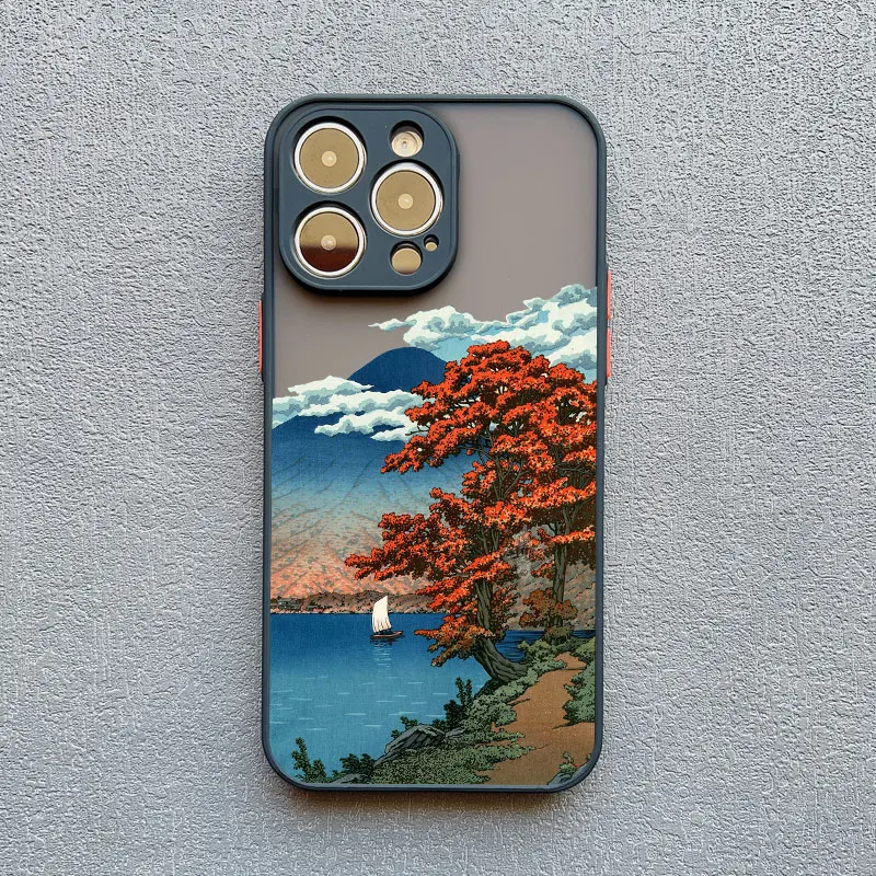 Landschafts-Handyhülle für iPhone 17 16 15 14 11 12 13 Pro Max Mini 16 Plus XS X XR Japan-Serie Ästhetische Landschafts-Rückabdeckung – Detail 5
