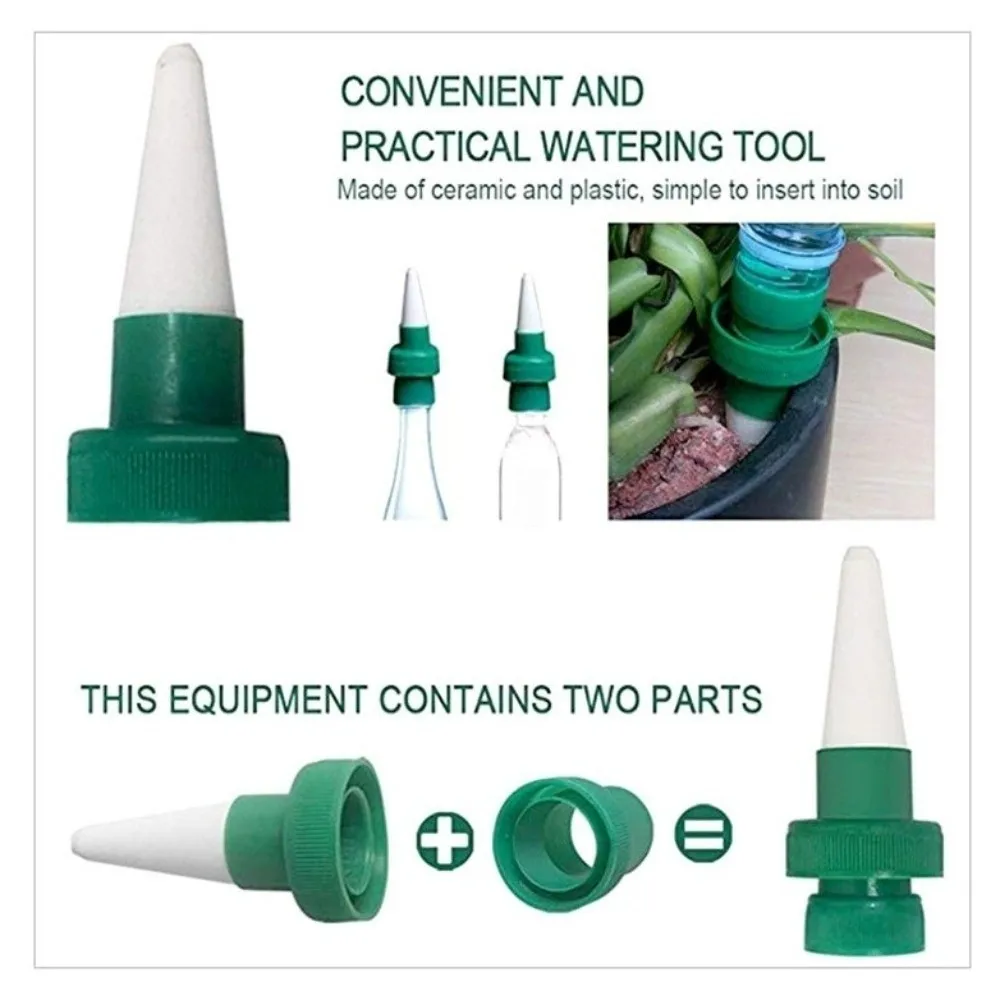 5pcs New Plastic Watering Spikes Auto Watering Universal Self Watering Stakes Terracotta Style Potted Plant Waterer Garden Use