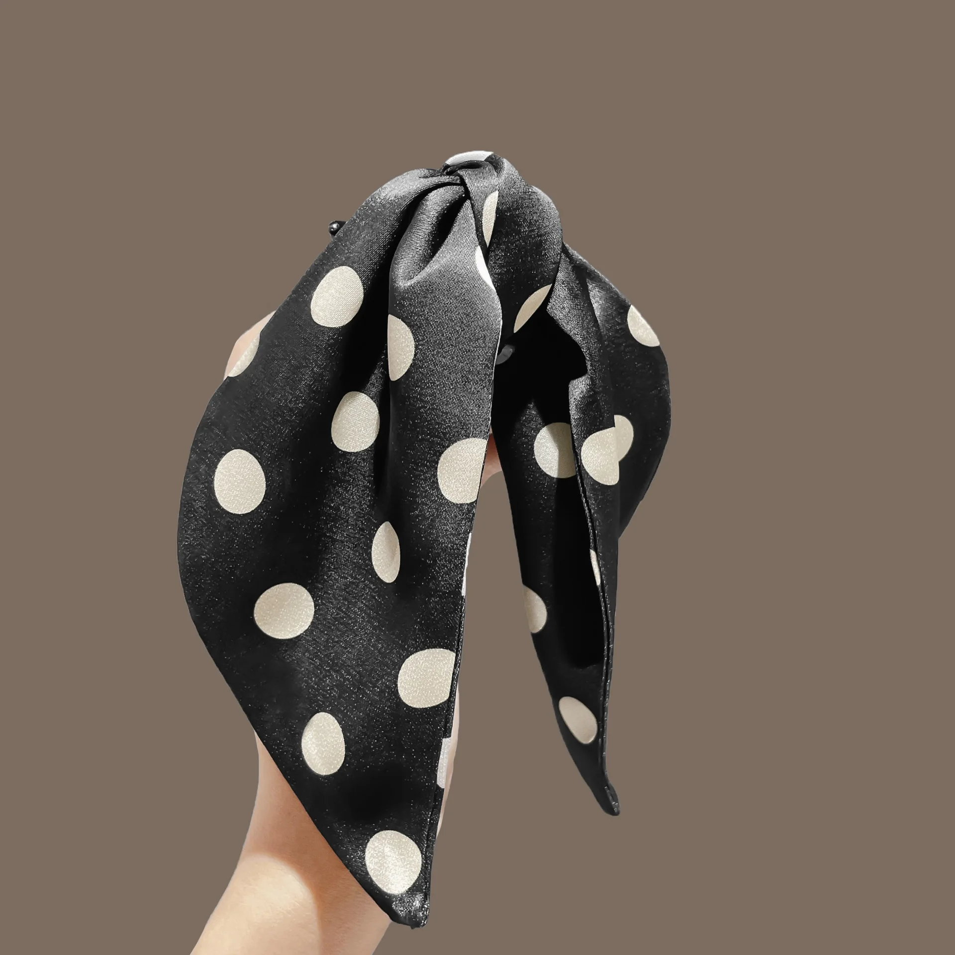 Polka Dot Boog Haarclip Voor Vrouwen, Middelgrote Haarklauw Voor Paardenstaart, Haai Achterkant Van Hoofd Haar Clip