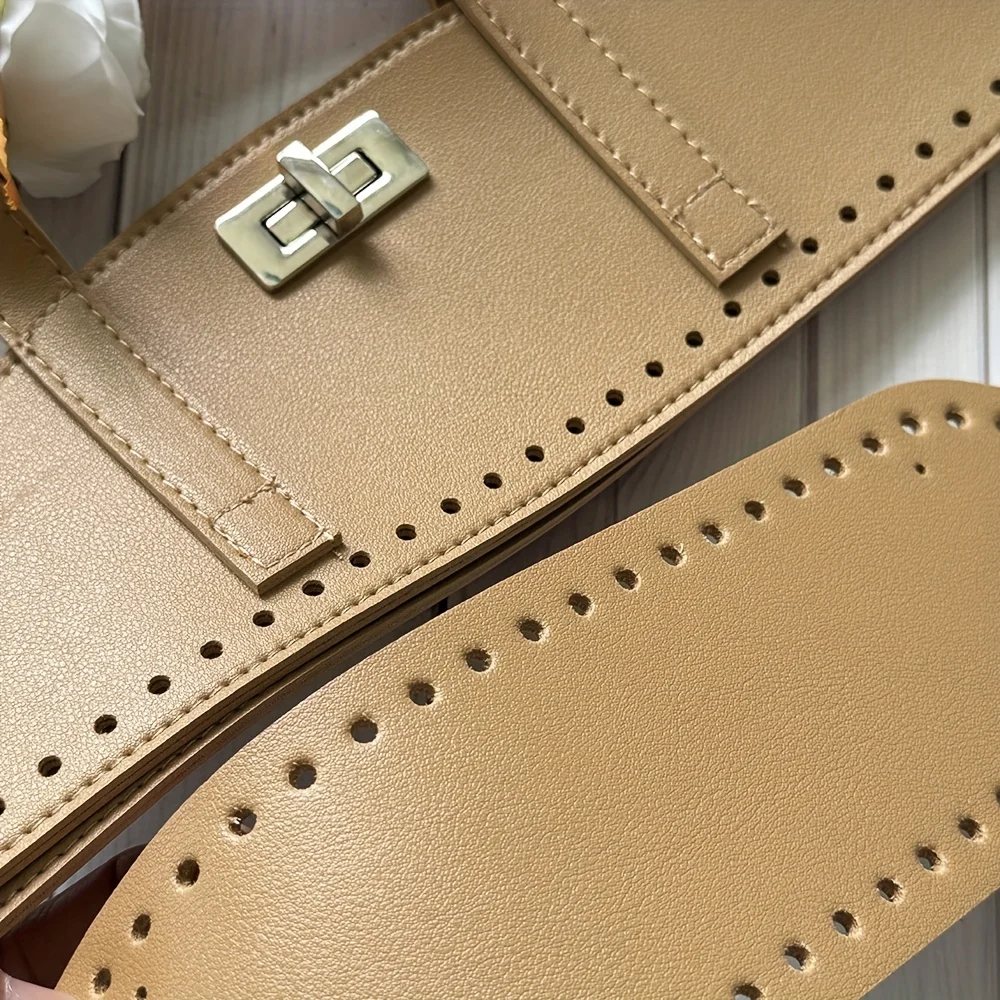 2pcs Set of Nappa Material Bag Bottoms 8*26 with Hand Handles, DIY Wallet Making,crochet bag
