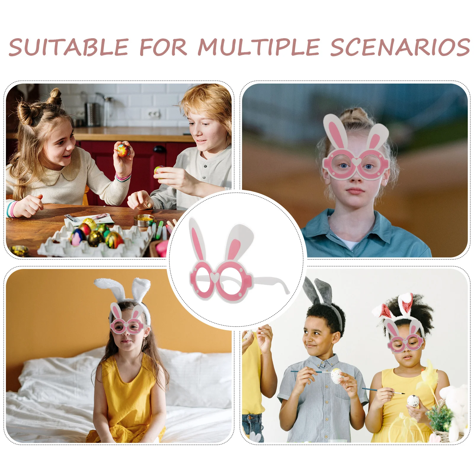 

Rabbit Easter Party Glasses Frame Creative Festival Eyewear Colorful Fun Photo Booth Props Easter Glasses