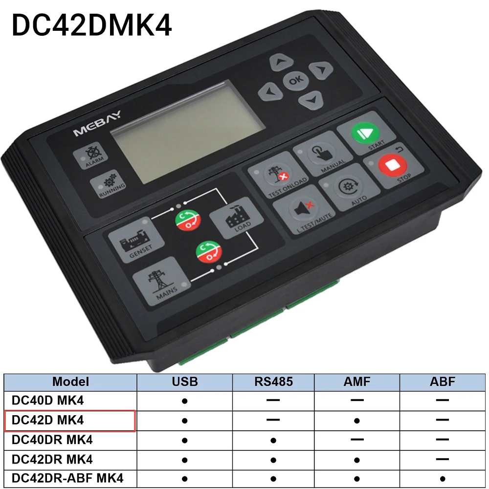 MeBay DC40D/42D MK3 Generatorsteuerung für Diesel-Aggregat Start-Stopp-Parameter Überwachung Aggregat-Teile – Detail 23