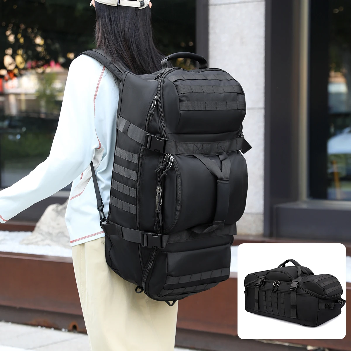 Outdoor Mountaineering Bag 90L - Hiking Backpack Waterproof 评论和价格