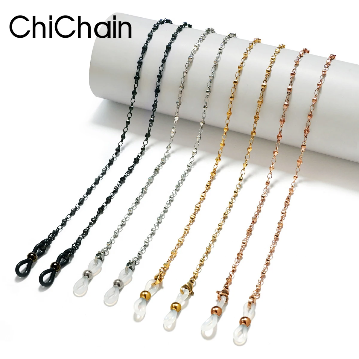 

New fashion metal mask rope hanging chain sunglasses chain hanging neck sunglasses chain rope with accessories