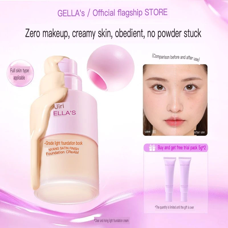 Gellas Long-Lasting Foundation Concealer Lightweight Hydrated Skin Smooth Makeup Coverage