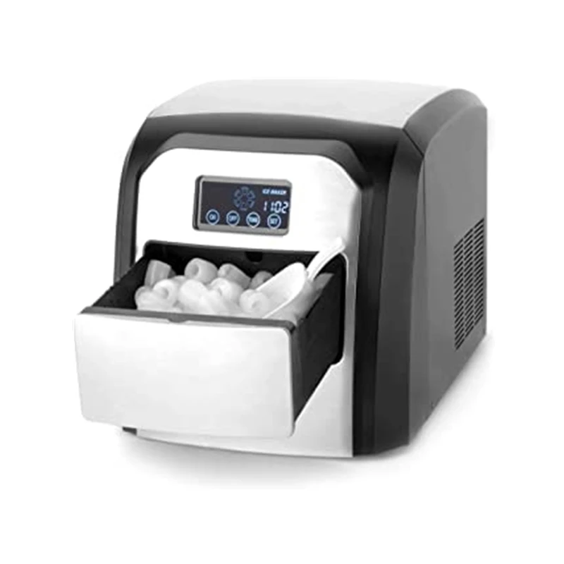 Household Compact Countertop Automatic Compressor Cooling Home Mini Round Ice Cube Ice Maker