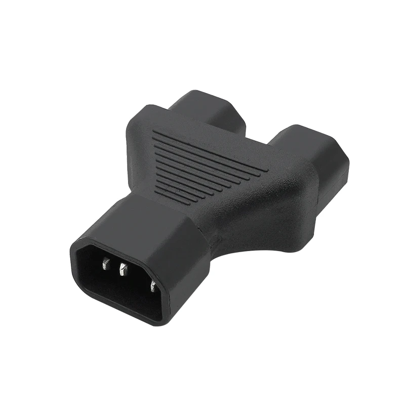 IEC320 IEC 320 C14 Male to Double C13 Female Y Type Splitter Extension Power Adapter adaptor connector