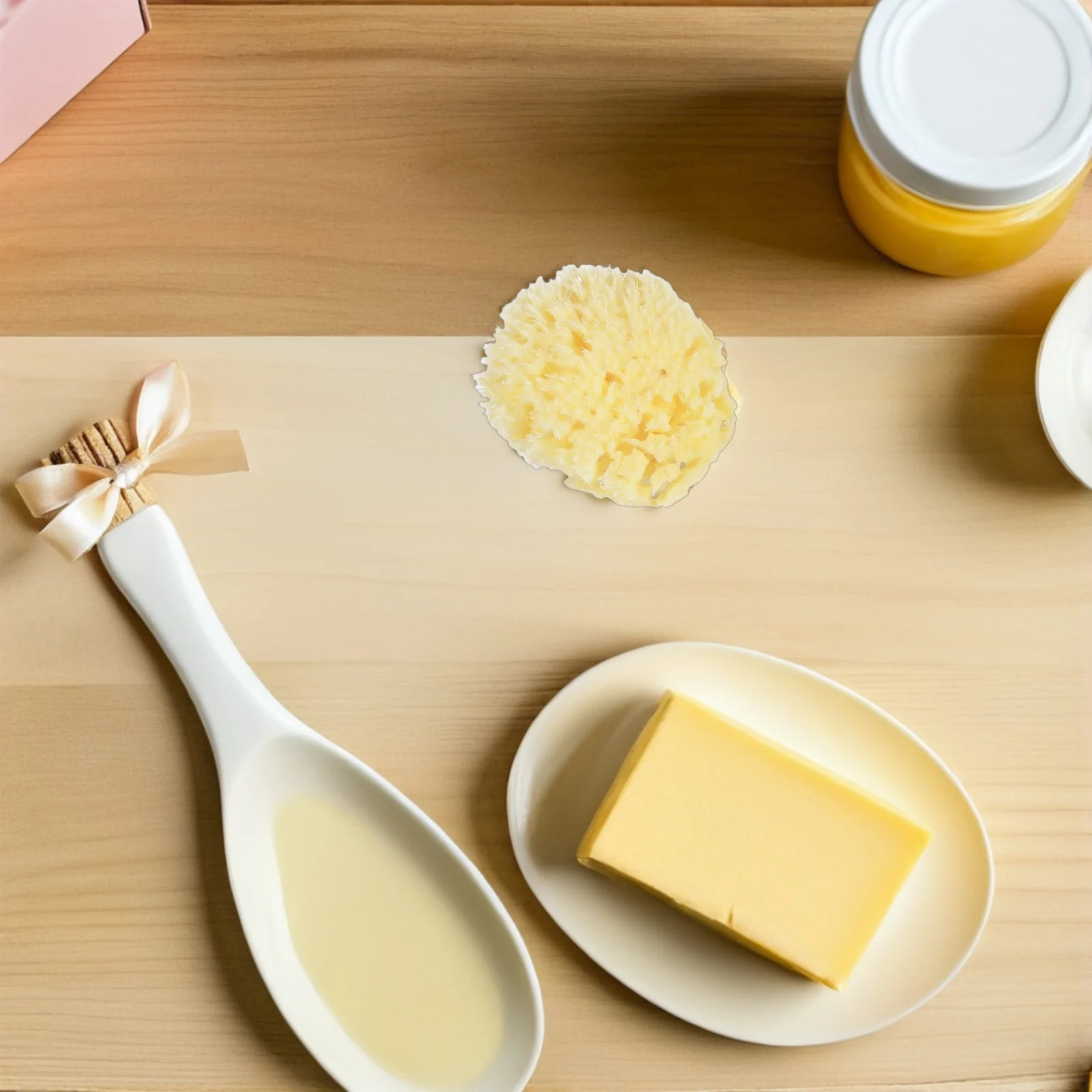 

2Pcs Honeycomb Sea Sponge Natural Chemical Free Soft Bath Sponge Baby Shower Skin Care Ultra Absorbent Skin Friendly