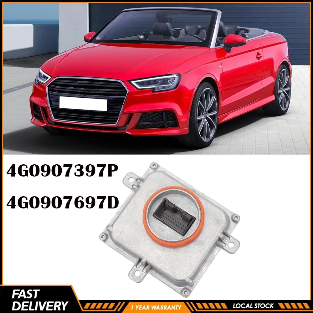 Nouvelle unité de commande de ballast de phare LED DRL Xénon HID de qualité supérieure, module d'alimentation à démarrage rapide, performance stable 4G0907397R pour Audi A1 A3 S3 2013-2016 A4 B8 A5 A6 C7 Q5 RS3 VW Touareg 2015-2018 Skoda Yeti Octavia 2014-2018 Accessoires automobiles
