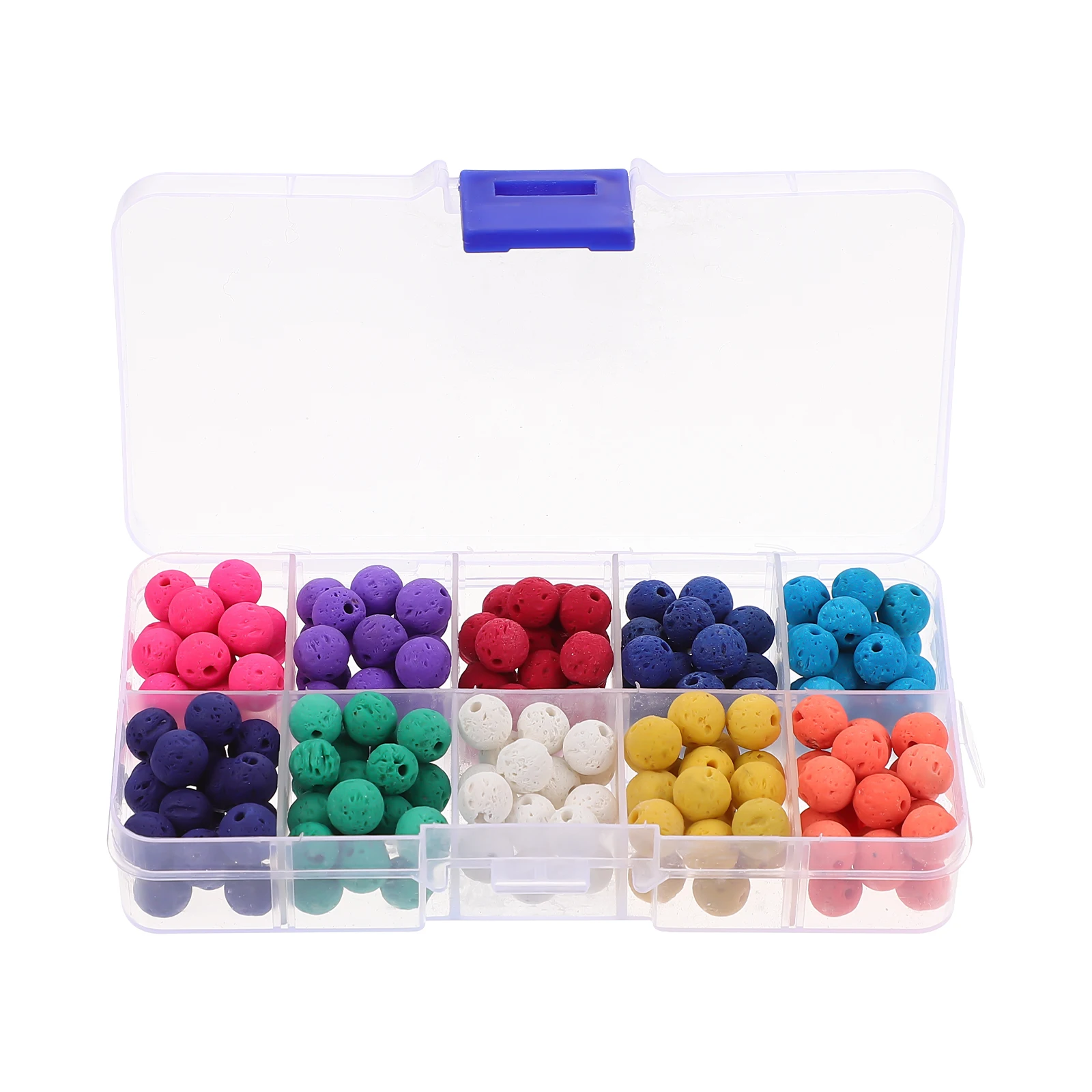 200 szt. Koraliki z kamienia wulkanicznego, kolorowe, z dużym otworem, wysokiej jakości, do wyrobu biżuterii, bransoletek, rękodzieła DIY, wielokolorowe zawieszki.