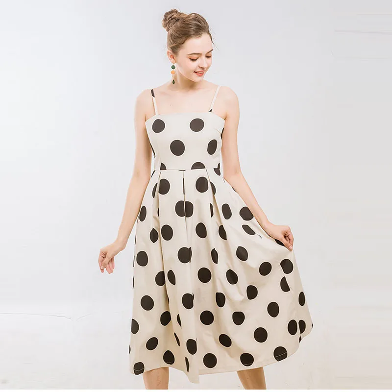 Bella Philosophy Women Sexy Polka Dot Linen Dress Loose Female Backless Midi Shirt Dress Casual  Lady Cotton Beach Dress