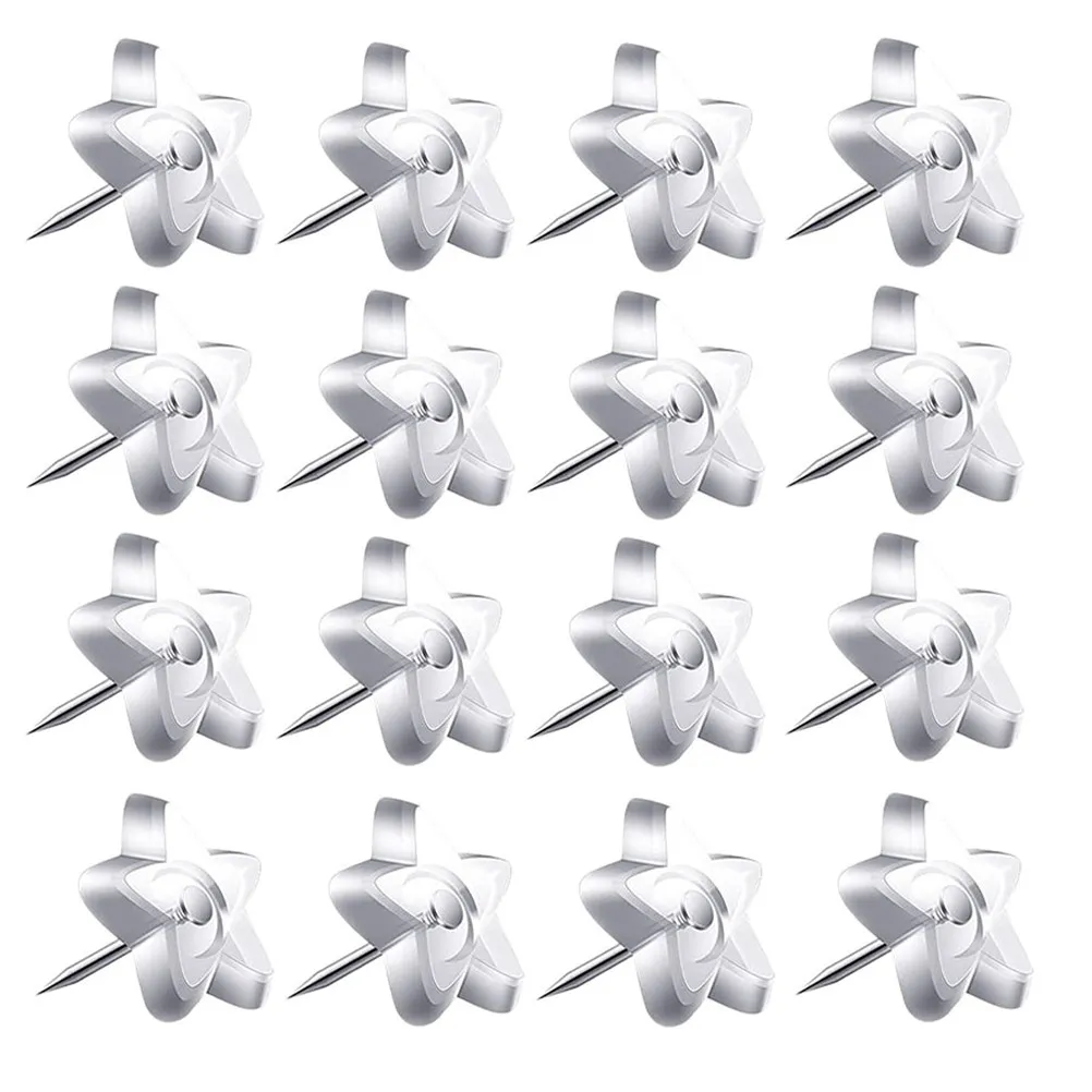 

50 шт. прозрачных кнопок-гвоздиков в форме звезд для пробковых досок, настенных досок объявлений, декоративных настенных украшений, держателей для бумаги и заметок