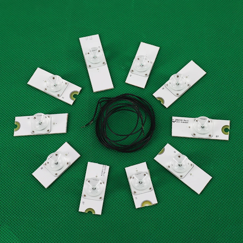 

LED Backlight strip 3V SMD Lamp Beads with Optical Lens Fliter for 32-65 inch LED TV Repair(3V with Cable) 100%NEW