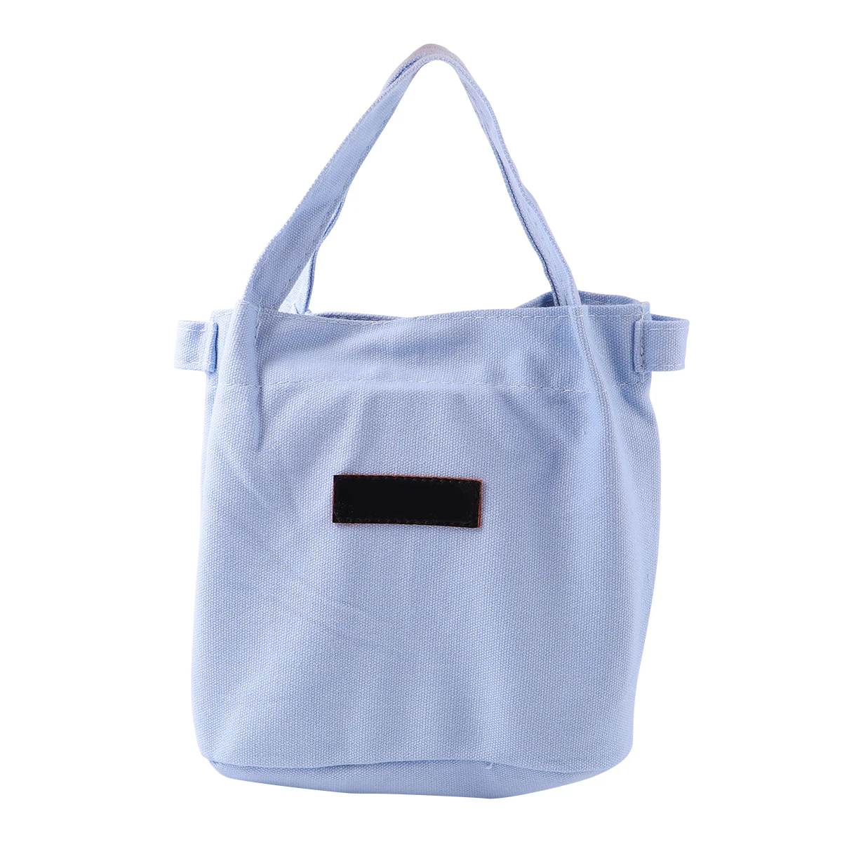 

Handheld Bucket Bag Lunch Portable Canvas Storage One Shoulder Pouch Blue