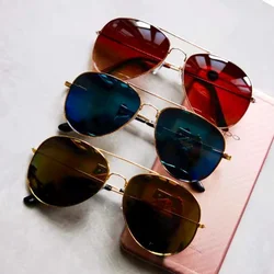 New Toad Mirror Men's Metal Frame Sunglasses Retro Anti-glare UV400 Sun Glasses Outing Street Shooting  Zonnebril Voor Mannen