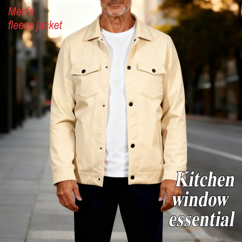 

Мужская зимняя флисовая куртка с несколькими карманами, мягкая и теплая повседневная верхняя одежда, подходящая для повседневного использования/на открытого/делового отдыха.