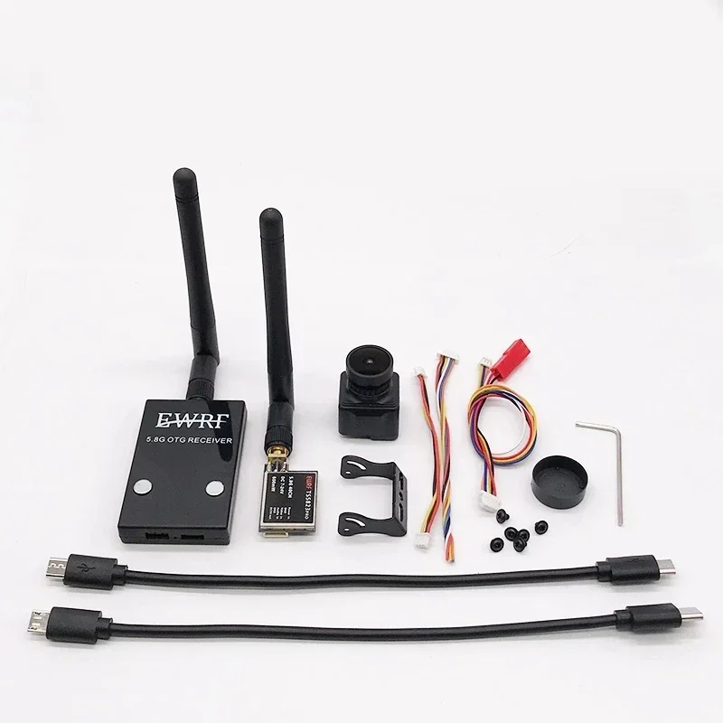 Ready to use 5.8G FPV UVC Receiver Video Downlink OTG VR Android Phone+200/600mW Transmitter+CMOS 1200TVL Camera For RC Drone