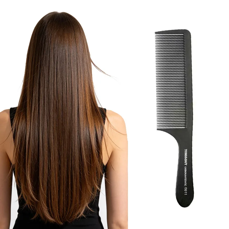 Black Flattop Hair Cutting Comb for Barber Professional Hairs Comb Brushes for Hair Fine Professional Hair Comb SZI21