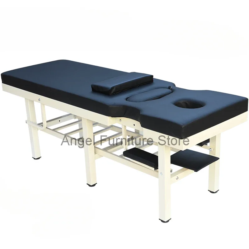 Portable Lash Massage Bed Folding Face Metal Knead Bathroom Massage Table Home Ear Cleaning Lit Pliant Beauty Furniture RR50MB