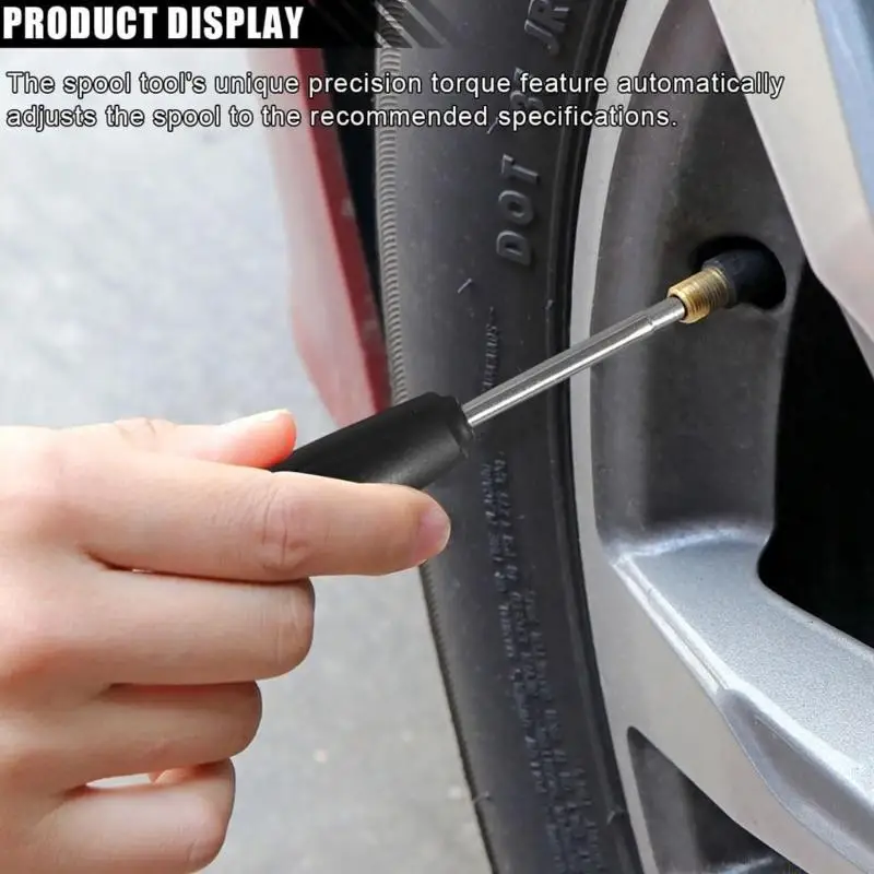 J0MA Strong Tire Valves Stem Removal Tool Ergonomic Valves Cores Tool Simple to Operate Designs for Precise Torque Control