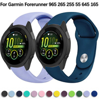 18mm 20mm 22mm Silicone Strap for Garmin Forerunner 965 265 255 55 645 245 165 265S Sport Wristband for Garmin Venu 3/2 S Strap