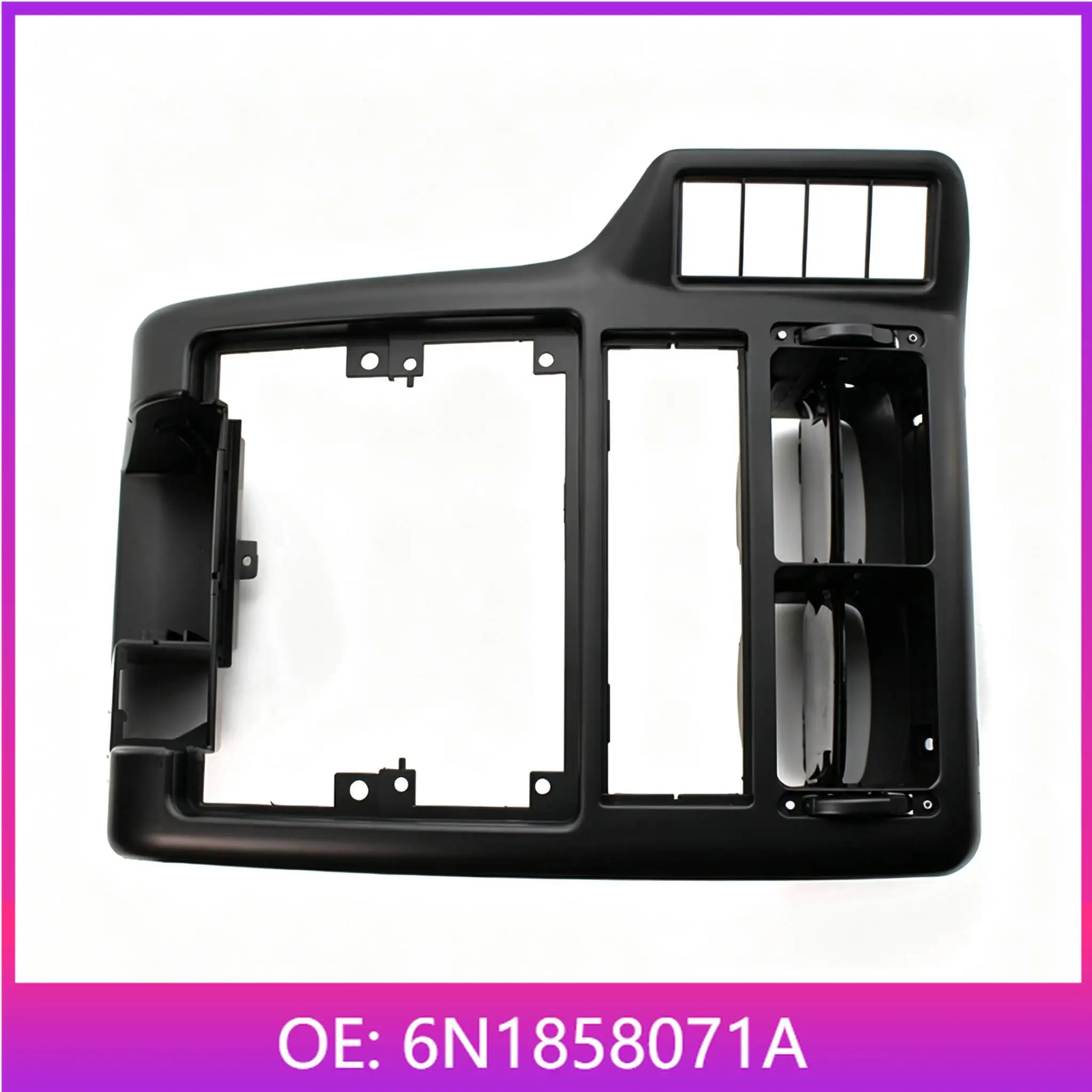 Suitable for VW Polo 6N 1994-1997 Caddy MK2 Vento Center Console Dash AC Air Vent Grille, Radio Trim Panel OE 6N1858071A