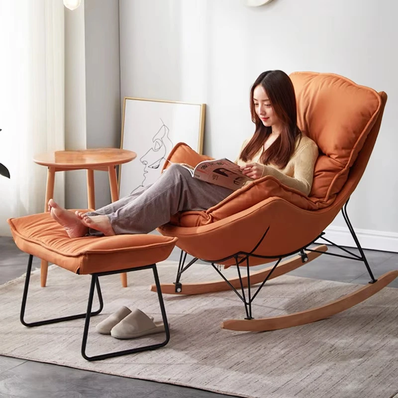 Rocking chair recliner sofa chair multi-functional wear-resistant fabric interior ferroalloy frame
