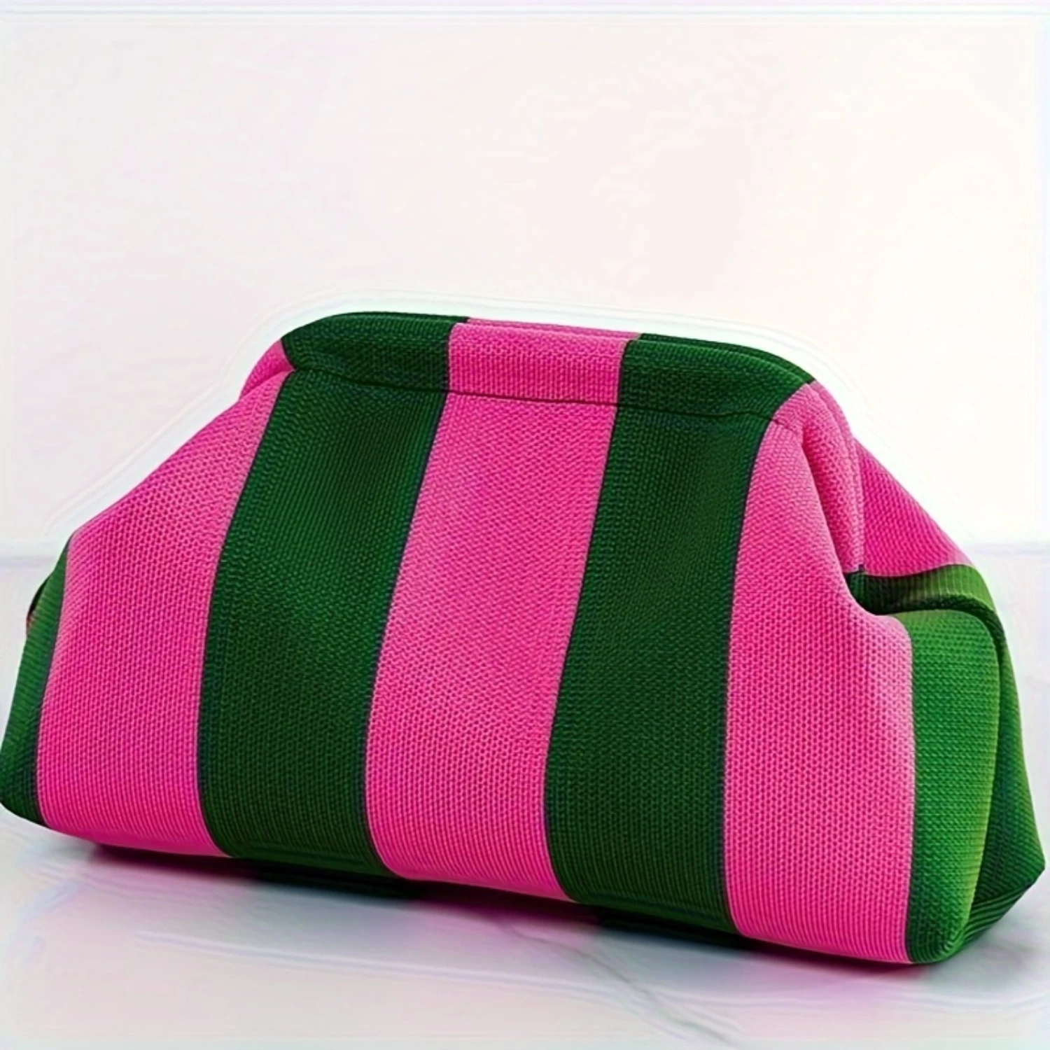 

Vibrant Striped Compact Clutch Purse for Women - Stylish, Portable, Everyday Carry-all with Ample , Makeup Bag, and Chic Design