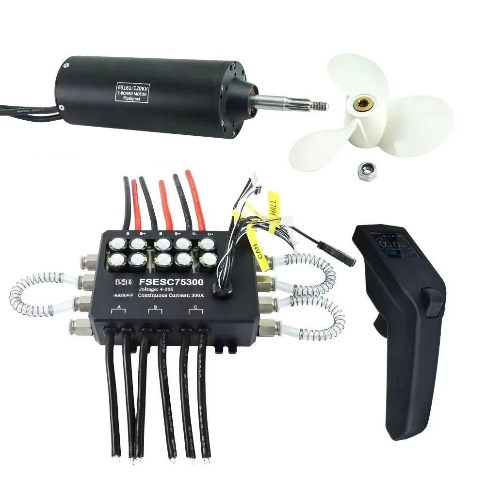 Flipsky Group W7 Electric Skateboard Kit Includes High Current FSESC 75300 /75200 and 65161 Motor