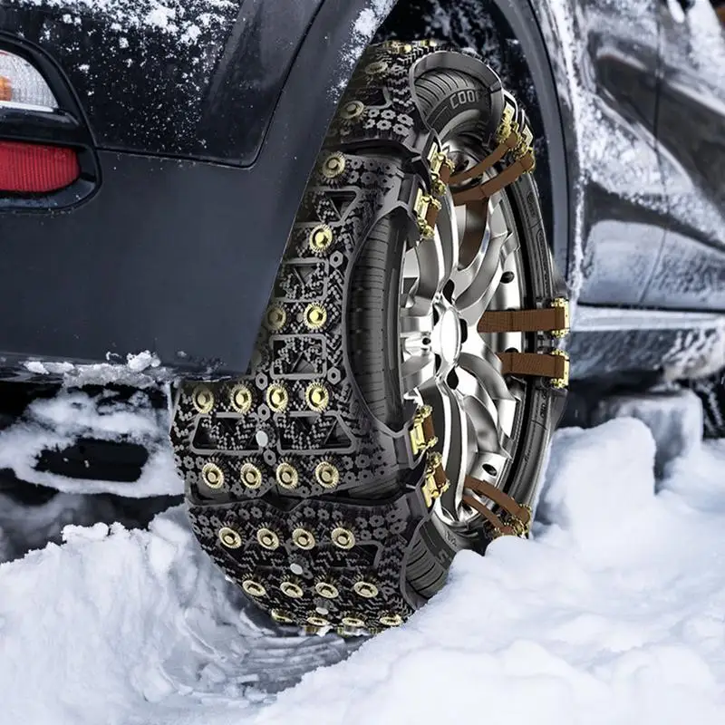 

Snow Tire Chains 6pcs Universal Snow Chain Tools Truck Tire Chains Reusable Snowfield Muddy Icy Ground Car Chains Flexible Anti