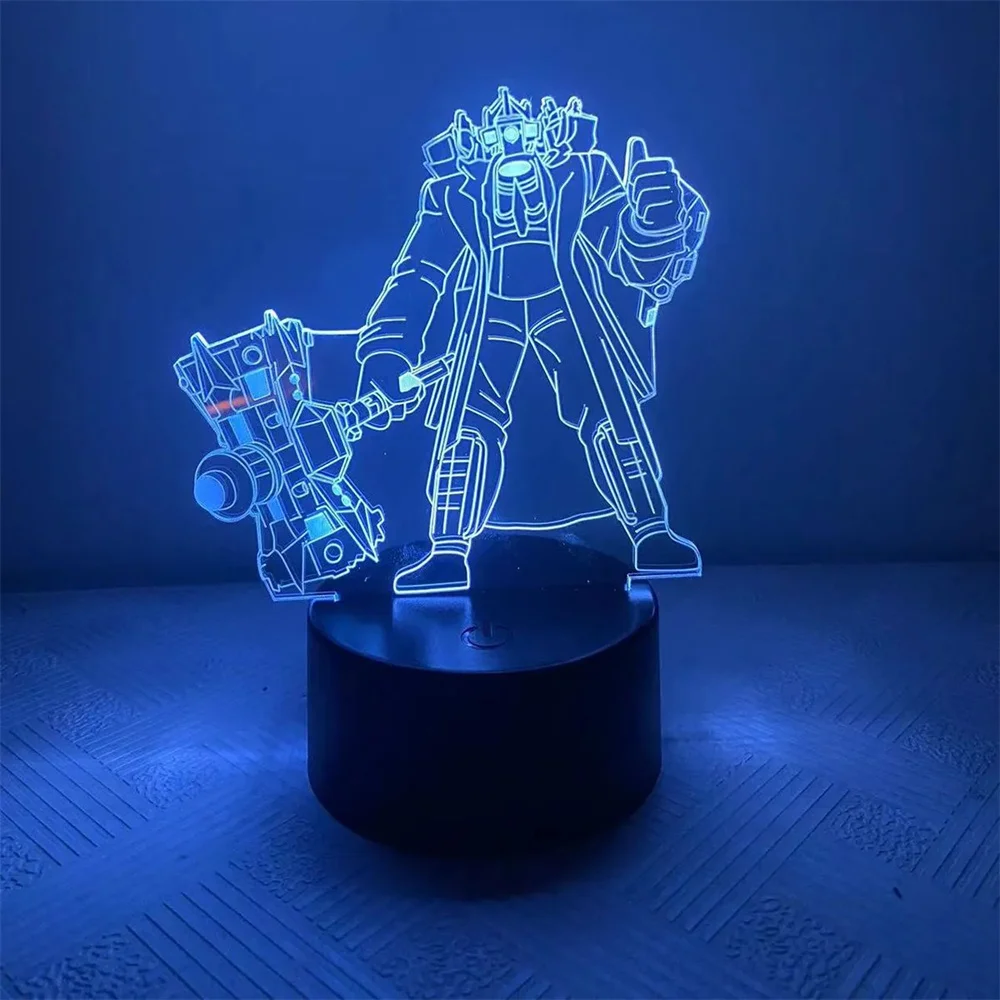 Funny Anime Figure 3d Night Light Toilet Man Sound Man Manga Acrylic Nightlight Bedside Lamps Bedroom Ornaments for Kids Gifts