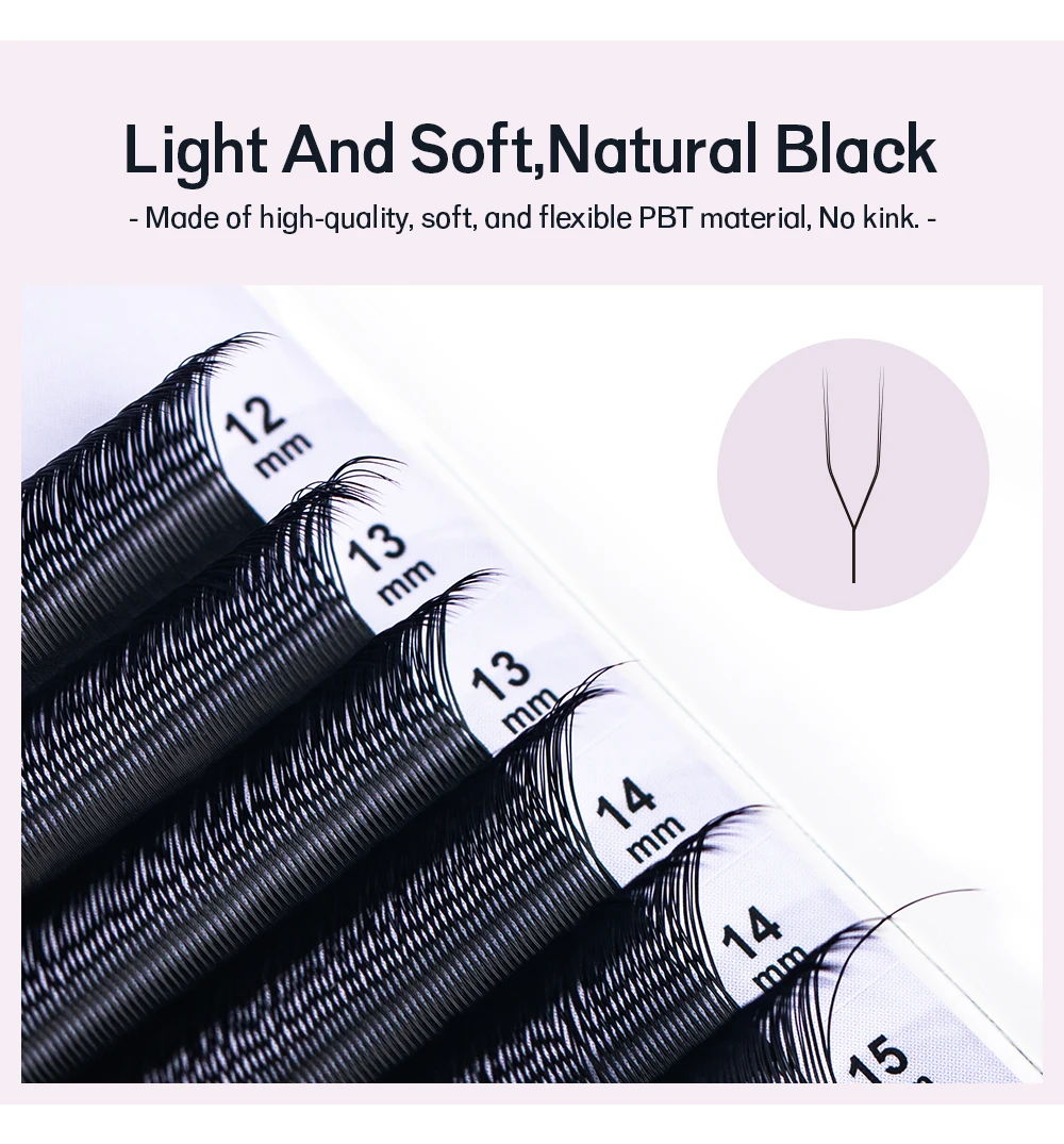 NATUHANA U-förmige YY-Wimpern Cosplay 3D 4D 5D-W-Form Wimpern Premium vorgefertigte Fächer Volumen natürliche U-Form falsche Wimpern – Detail 5