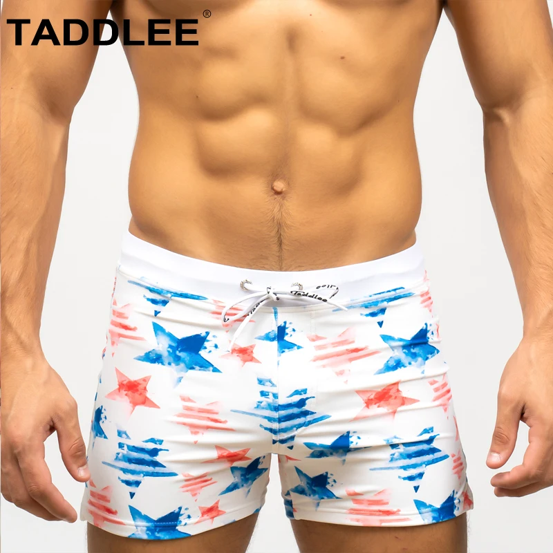 Taddlee Men Swimwear Swim Boxer Brief Bikini Surfing Trunks Square Cut Swimsuits