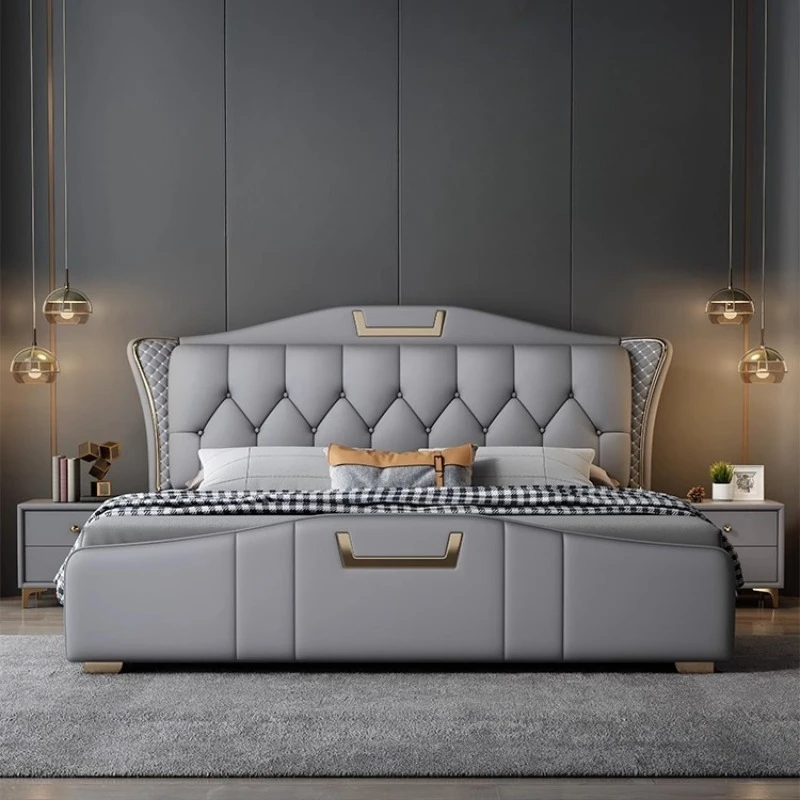 full size bedroom bed frame king size Headboard queen Double bed portable 180x200cm high luxury sleep twin modern furniture