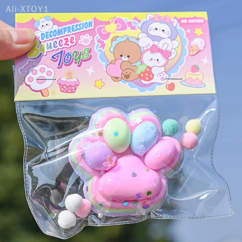 

Новые игрушки Macaron Cat Claw, Радужный кошачий коготь, милые игрушки, плюшевые куклы, разминающие игрушки, снимающие стресс, настольные игрушки для снятия стресса, орнамент