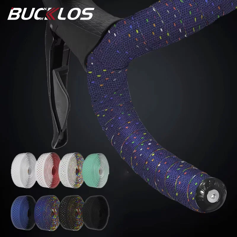 

BUCKLOS Silicone Handlebar Tape Speed Racing Bicycle Bar Tape Handle Warpper Band Non-Slip Road Bike Handlebar Winding Straps