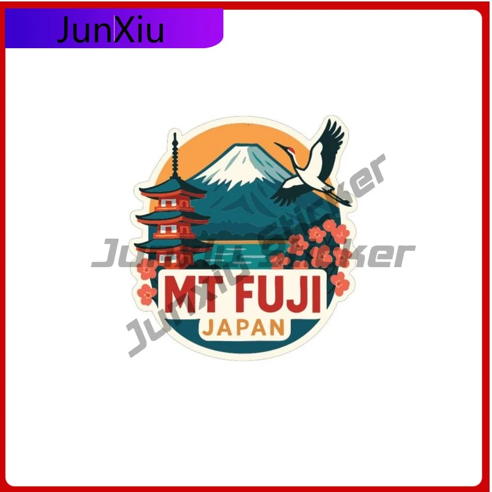 

Mt Fuji Japan Travel Sticker Vinyl Die-cut Decal Accessory City Skyline Landmark Design X 500 Motorcycle Trunk Windshield Guitar