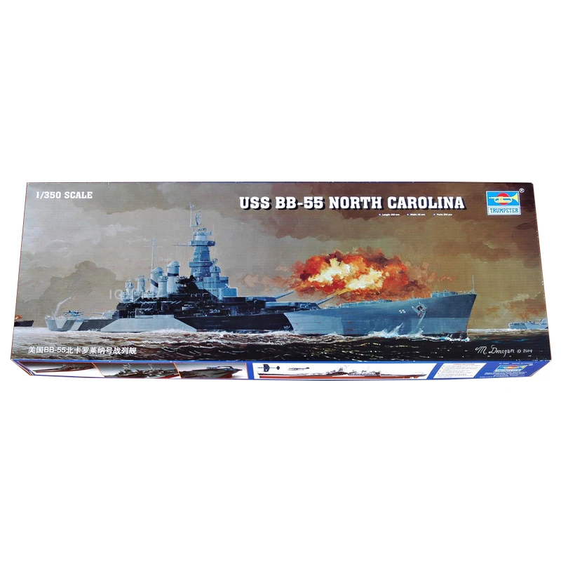 

Trumpeter 05303 1/350 USS North Carolina BB-55 Battleship Military Ship Assembly Plastic Child Handcraft Toy Model Building Kit