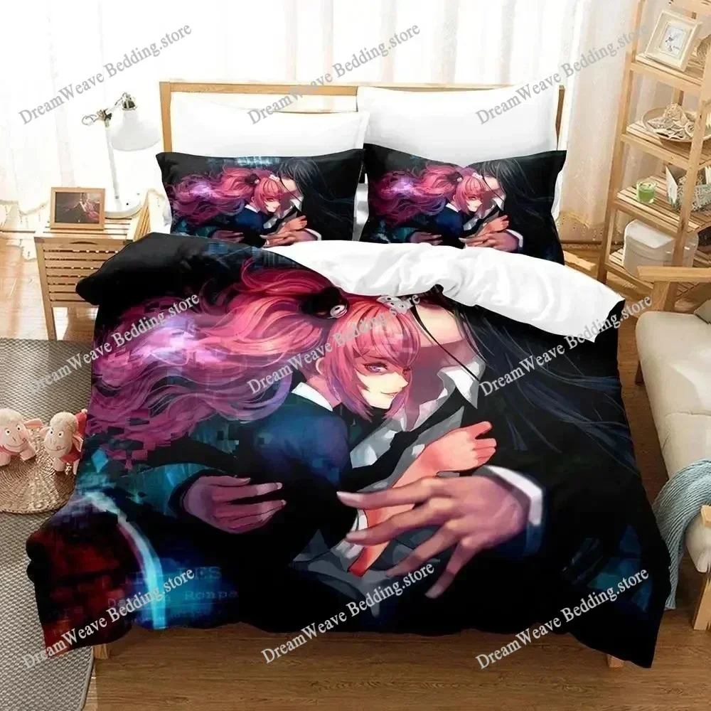 Anime Danganronpa V3 Bedding Set Duvet Cover Bed Set Quilt Cover Pillowcase Comforter King Queen Size Boys Adult Home Textile