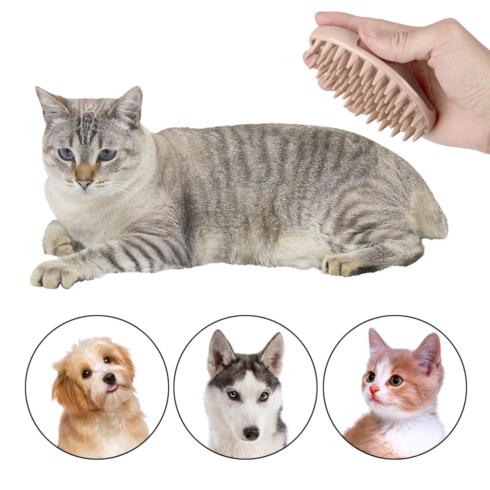 Puppy Quickly Cleaning Brush Dog Cat Comb Massage Brush Soft Gentle Silicone Bristles Brush Professional Pet Cleaner Wash Tools