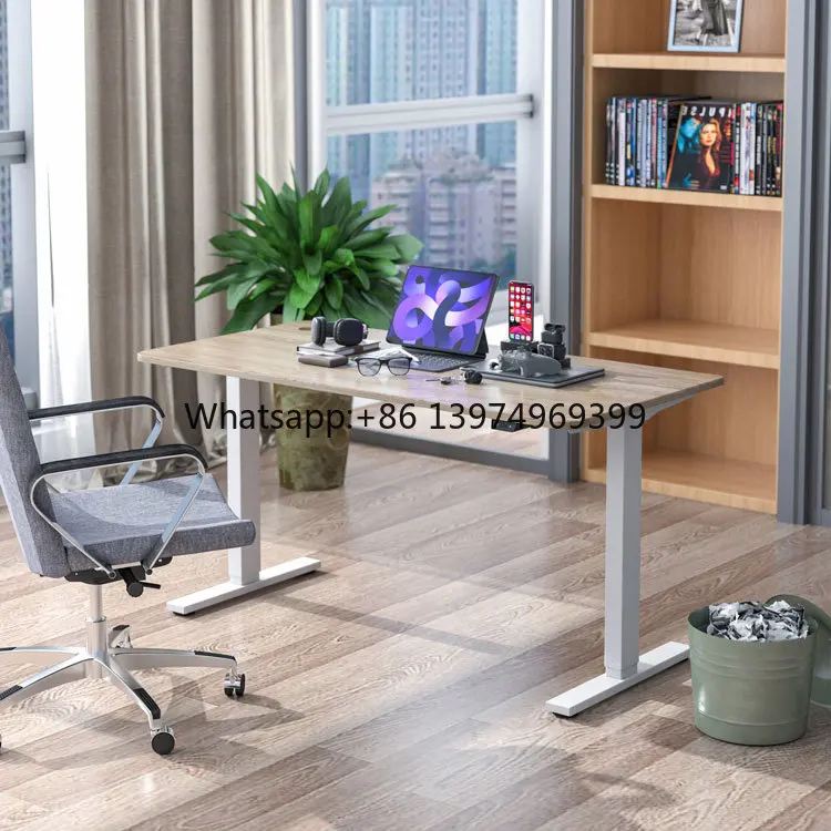Electric Computer Table Adjustable Height Sit Stand Office Desks with Dual Motor Standing Electric Table Bureau Frame