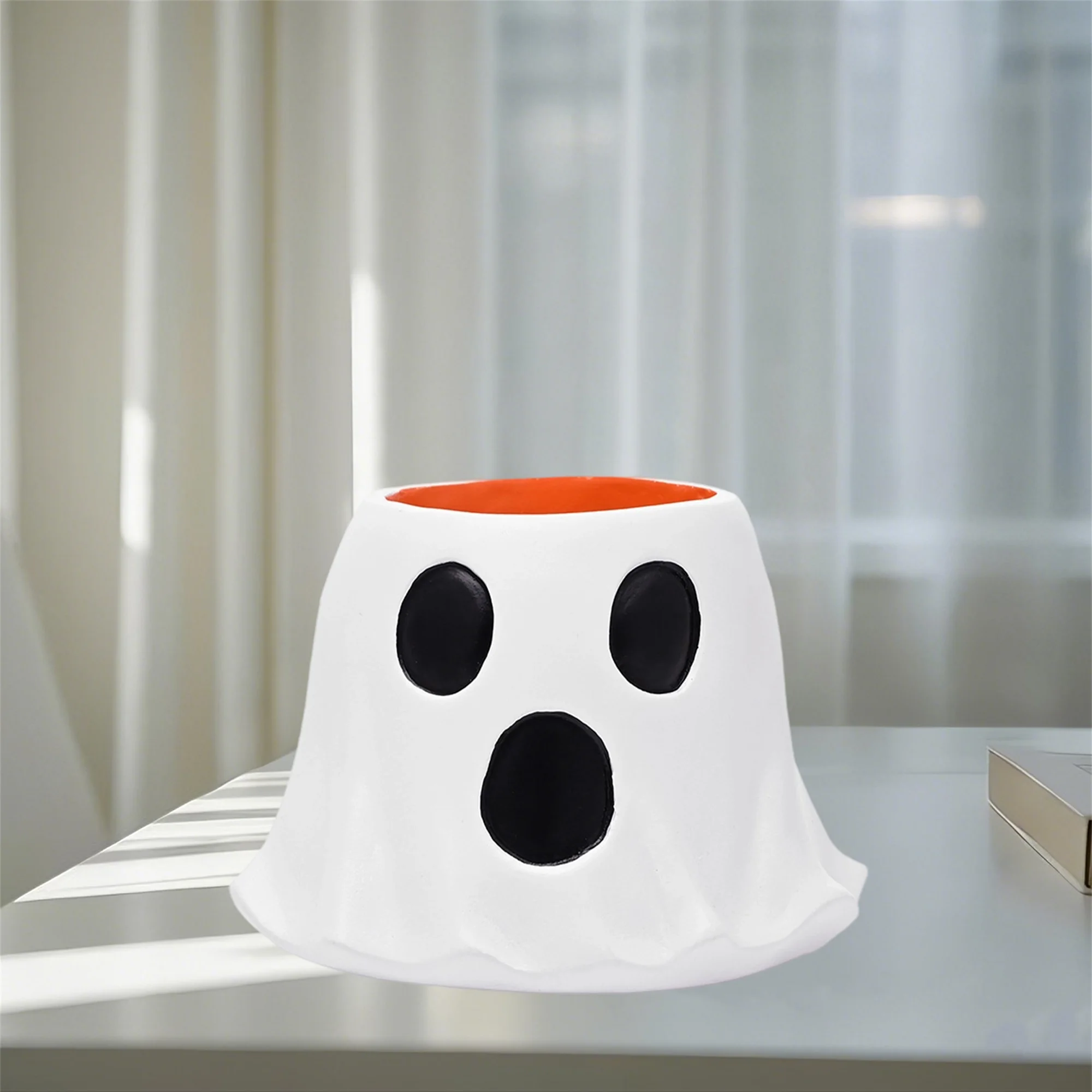 

Adorable Pumpkin Jack-O-Lantern Halloween Figurine Decorative Ornaments for Home Office Party Table Centerpiece Display