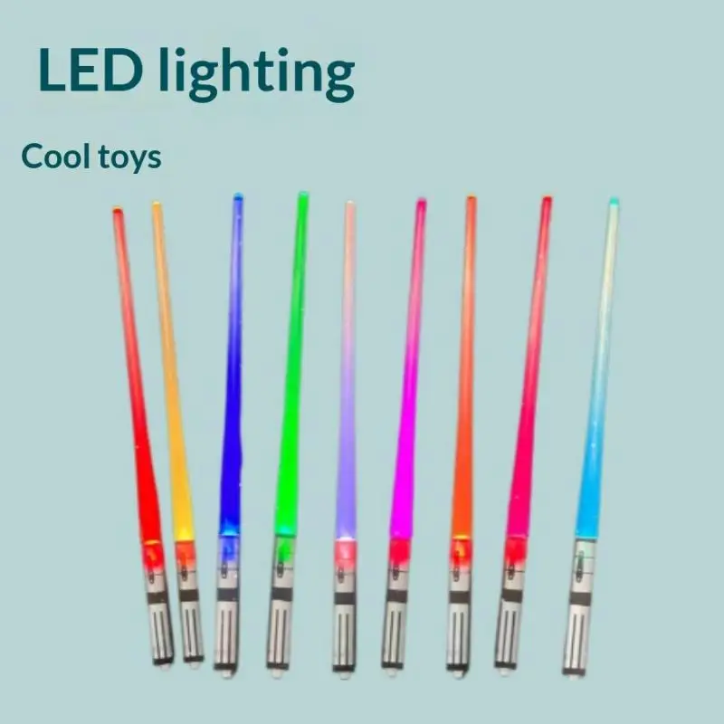 LED Lightsaber Glowing Chopsticks 1/2Pcs Multicolor Long Lasting Light for Sushi Dinner Cosplay Party Gift