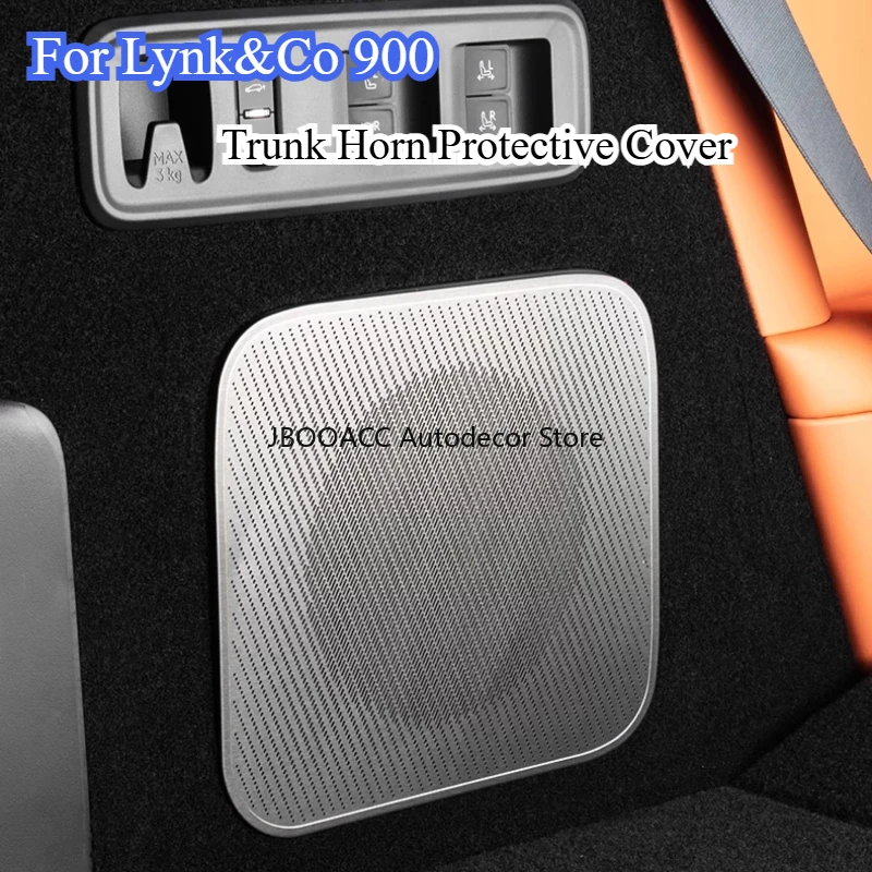 

For Lynk&Co 900 2025 Trunk Horn Protective Cover Metal Trunk Rear Audio Protection Cover Car Interior Modification Accessories
