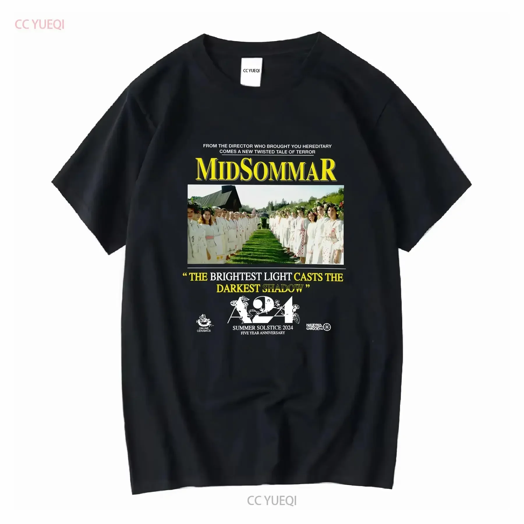 Customization Shirt A24 X Online Ceramics Midsommar Darkest Shadow T Shirt Black L LARGE NEW Vintage Washed Designer Clothes Cas