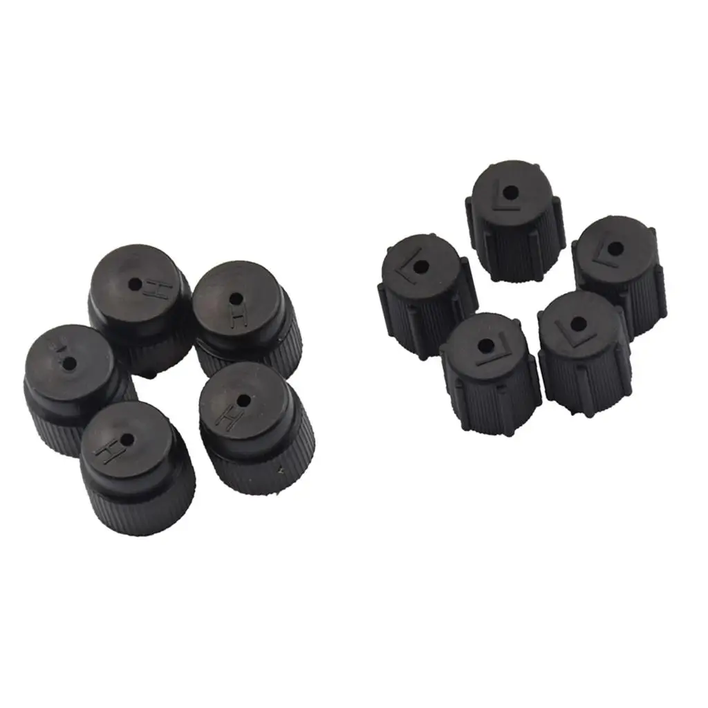 10 Pcs/Set R134a 13mm & 16mm Air Conditioning Service System Charging Port Caps for Universal Car Air-Conditioning