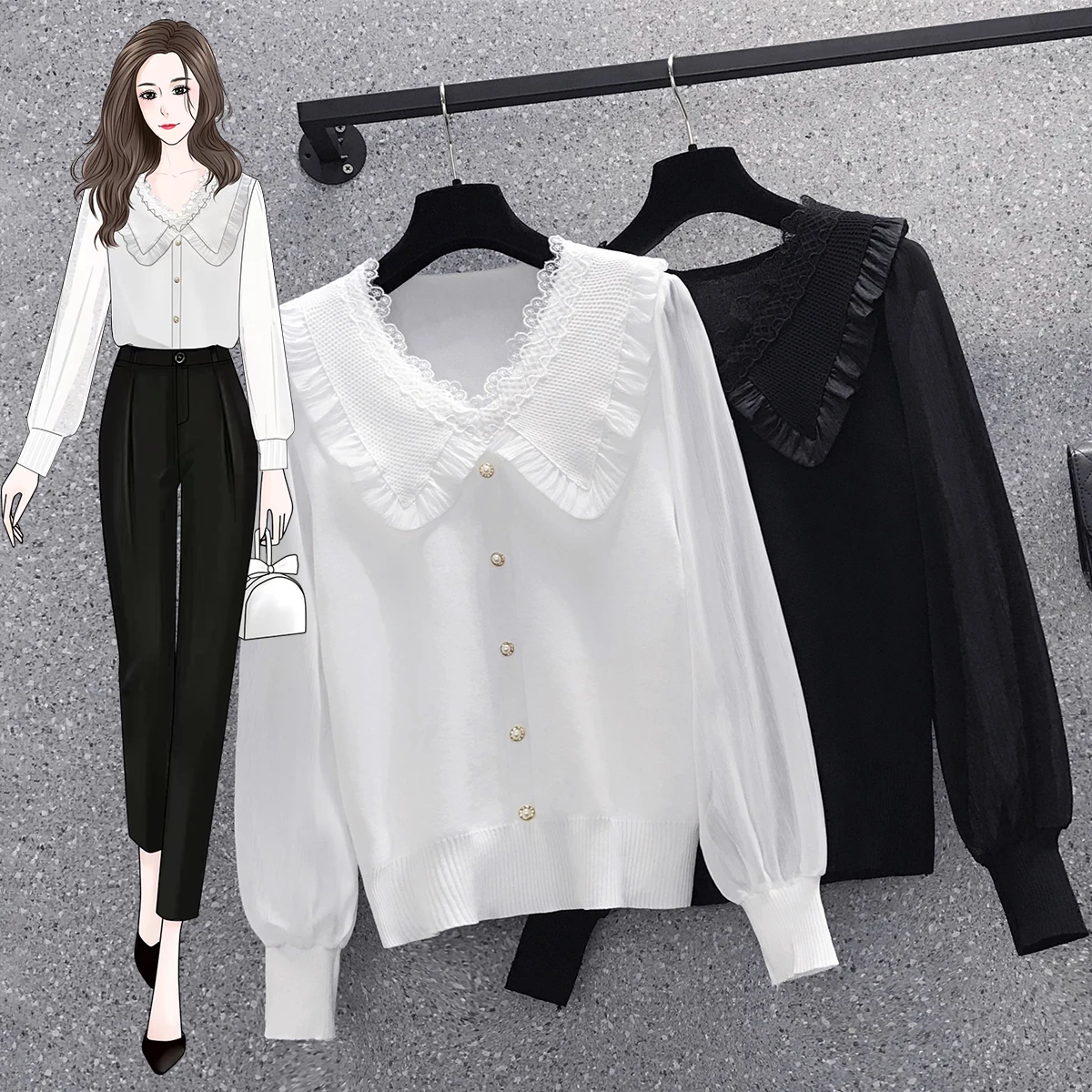 Lente Chiffon Trui Vrouwen Mode Ruche V-hals Lange Mouw Truien Office Lady Zweet Leuke Elegante Casual Sim Truien Tops