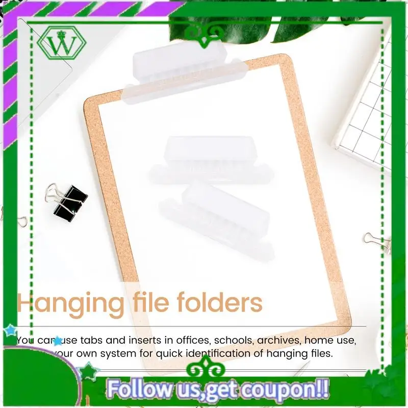 Reliable-120 Sets 2 Inch Hanging Folder Tabs And Inserts For Quick Identification Of Hanging Files Hanging File Inserts A
