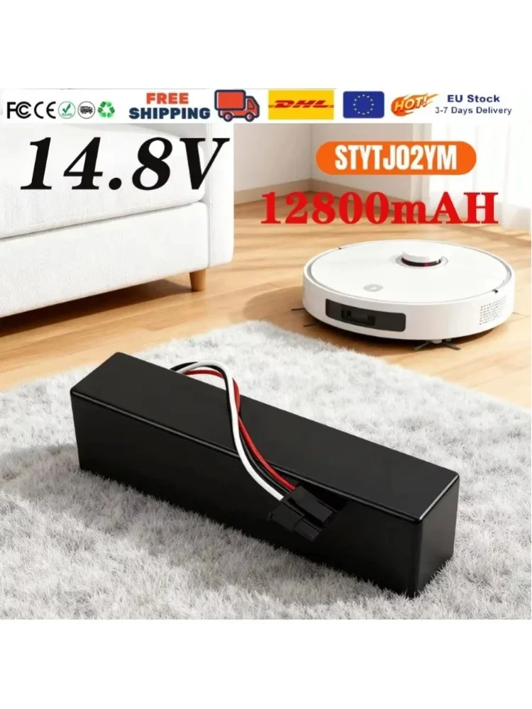 4S1P Ersatz-Li-Ionen-Akku 14,4V 12800mAh für Xiaomi Mijia Mi Robot Vacuum-Mop 2S Mop P STYTJ02YM Roboter-Staubsauger Ersatzteile